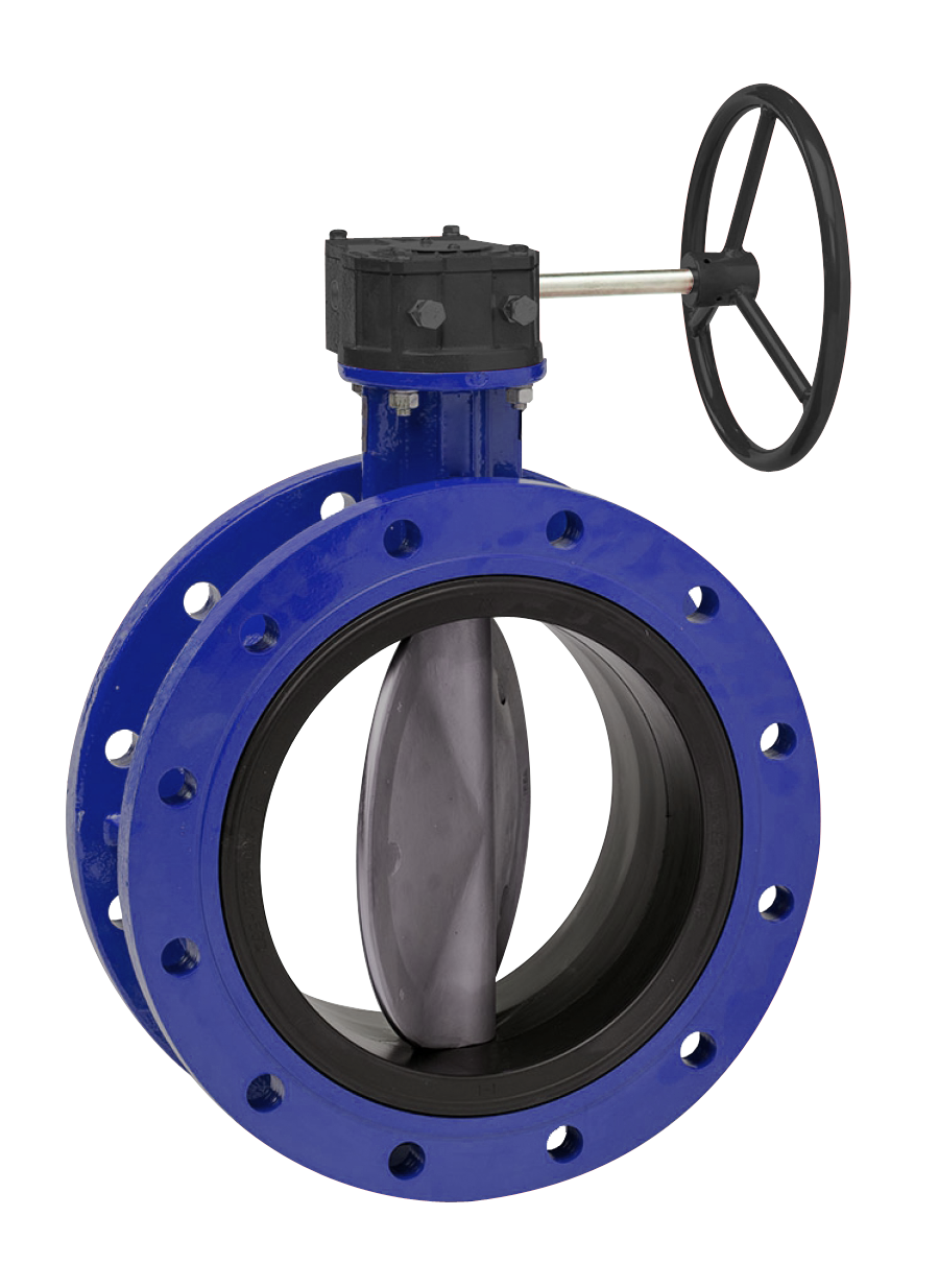 Manual Double Flange Butterfly Valve